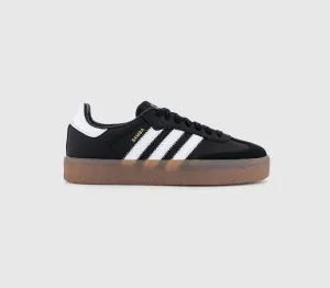 adidas Sambae Black White Gold Metallic Uk Size 6