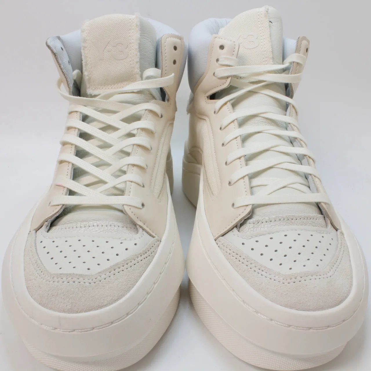 adidas Y3 Basketball Hi Trainers Off White Crystal White