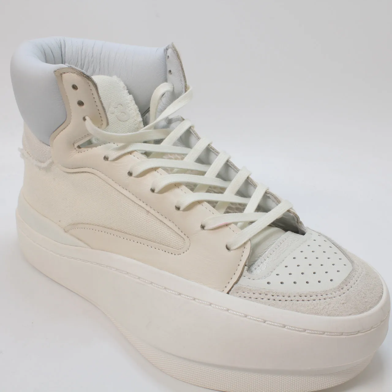 adidas Y3 Basketball Hi Trainers Off White Crystal White