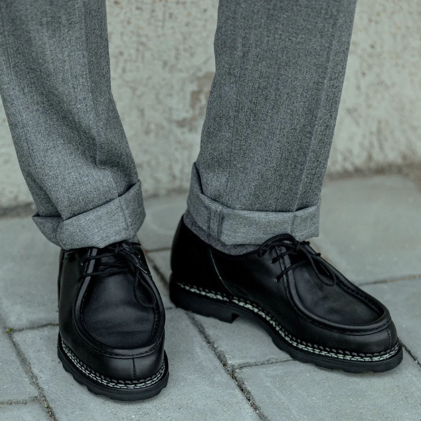 Black Lis Noir Leather Michael Derbies