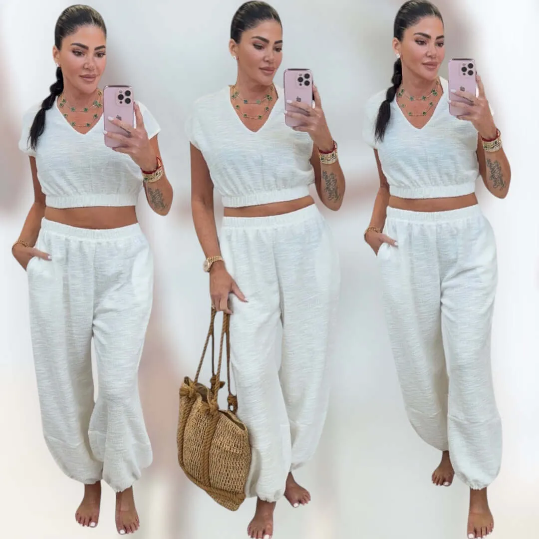 Boucle Top and Pants Set