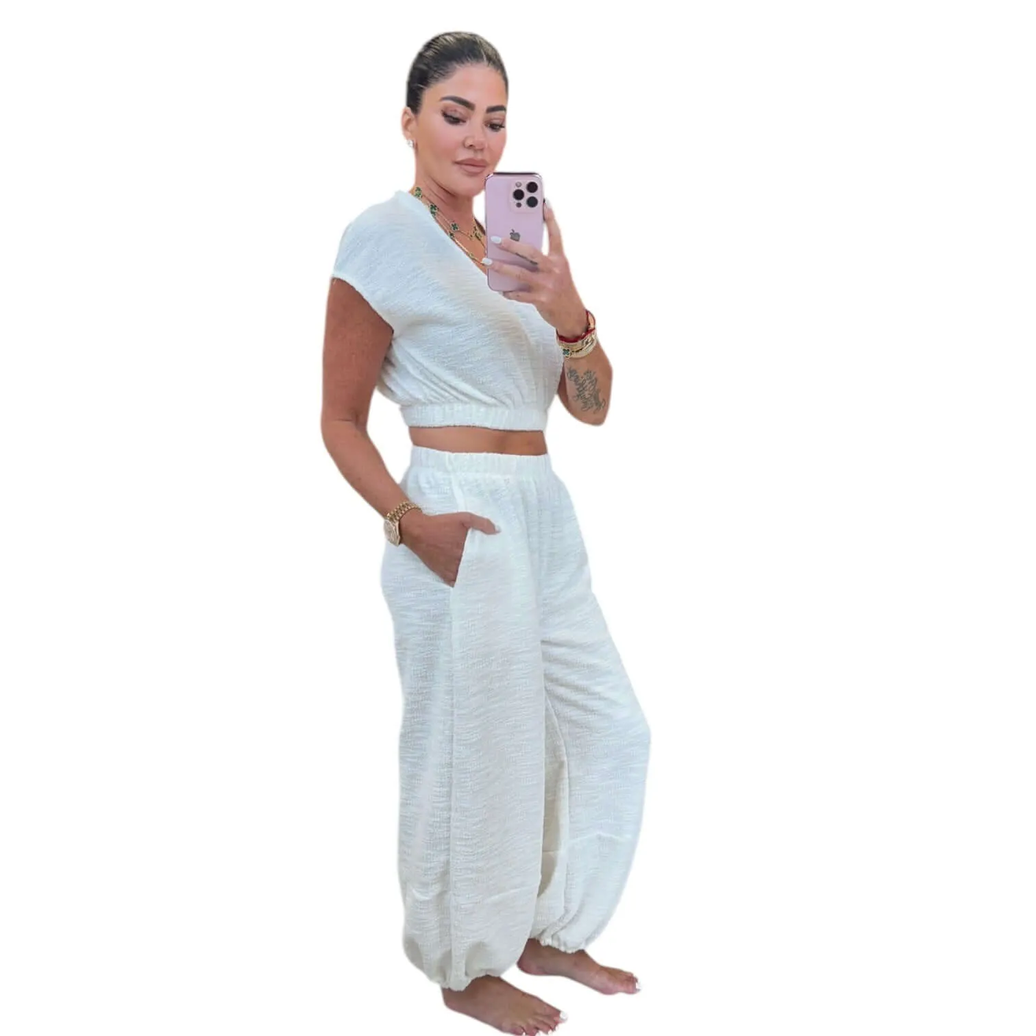 Boucle Top and Pants Set