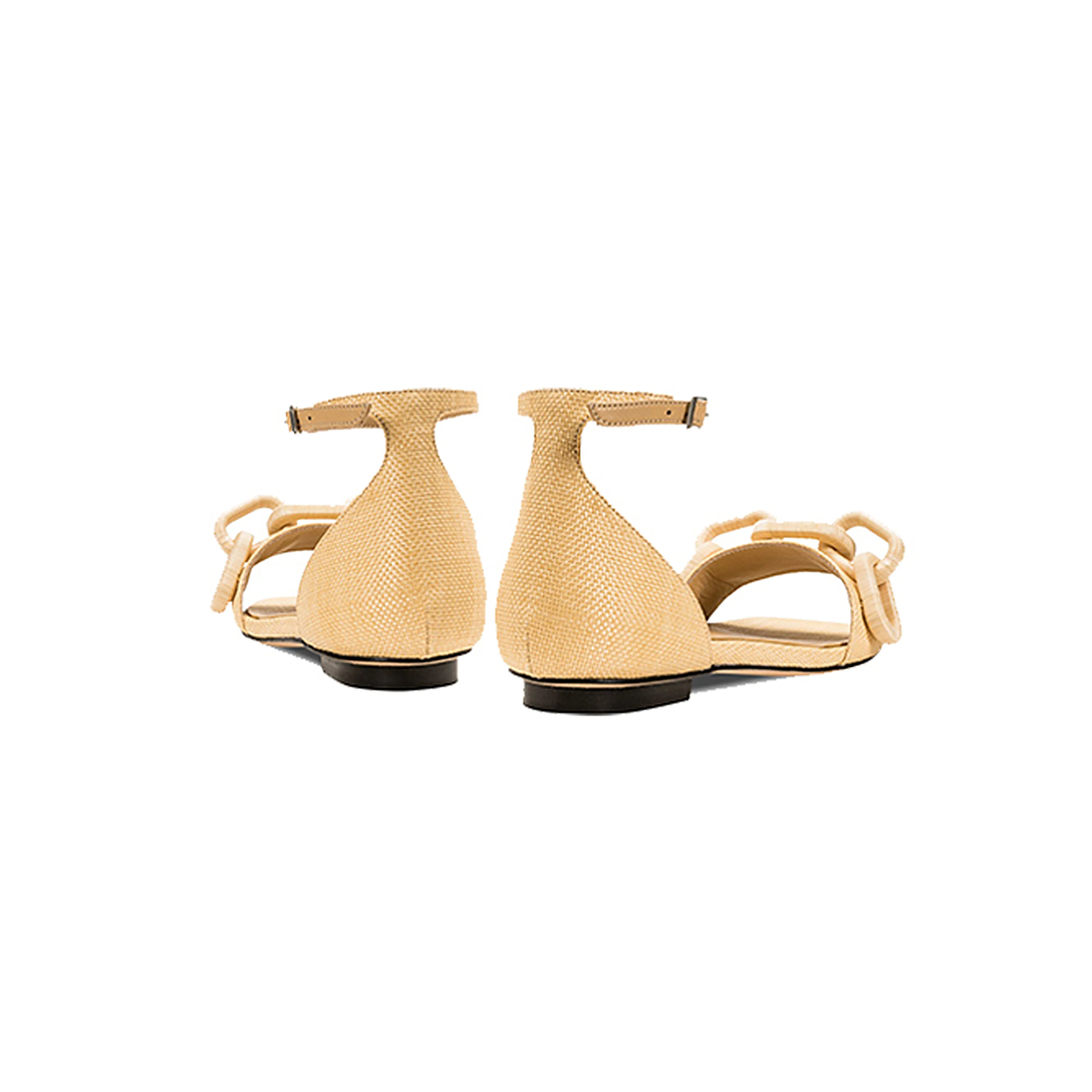 Catena Natural Flat Ankle Sandal
