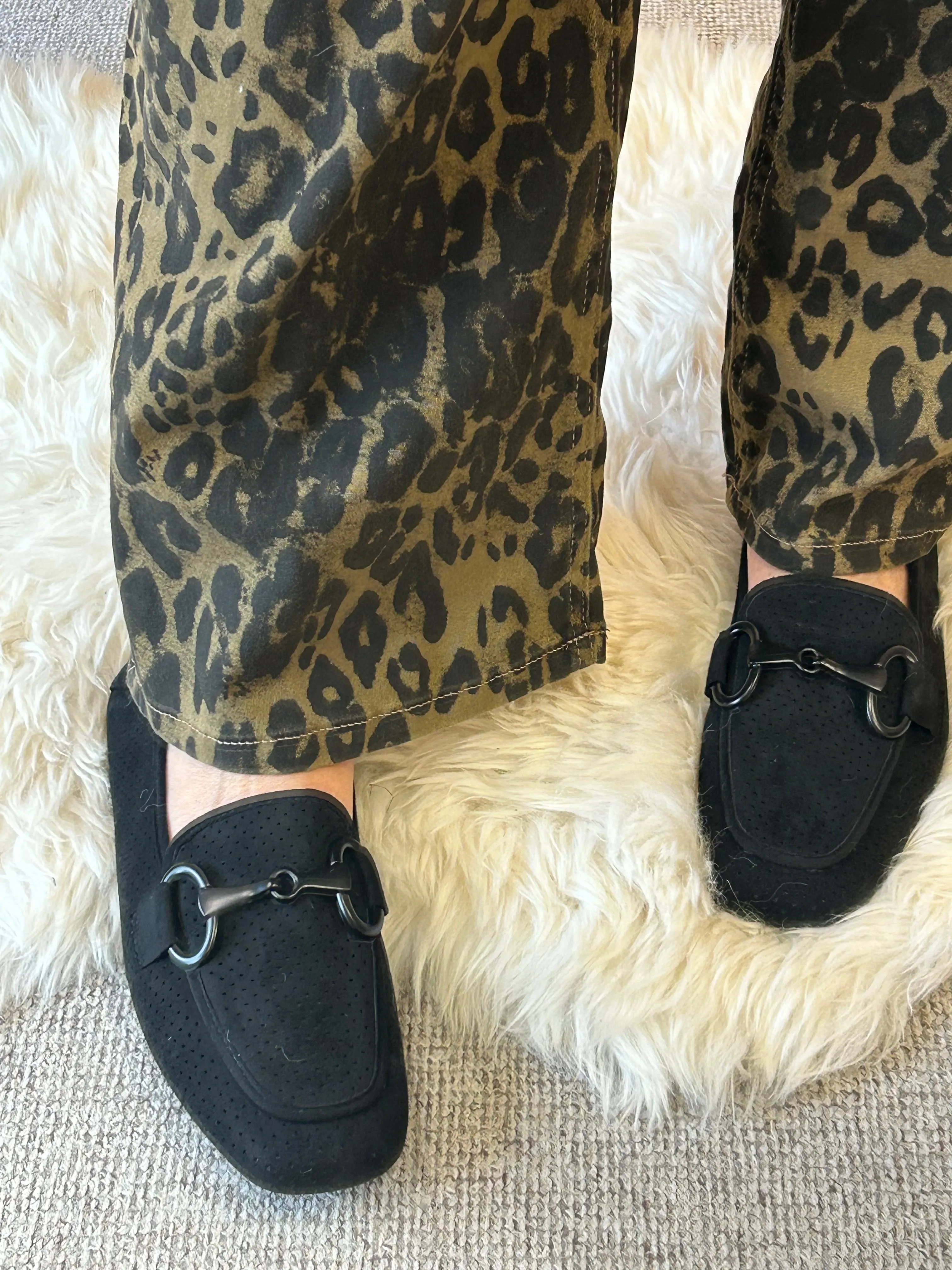 Chain Detail On Loafer - Black