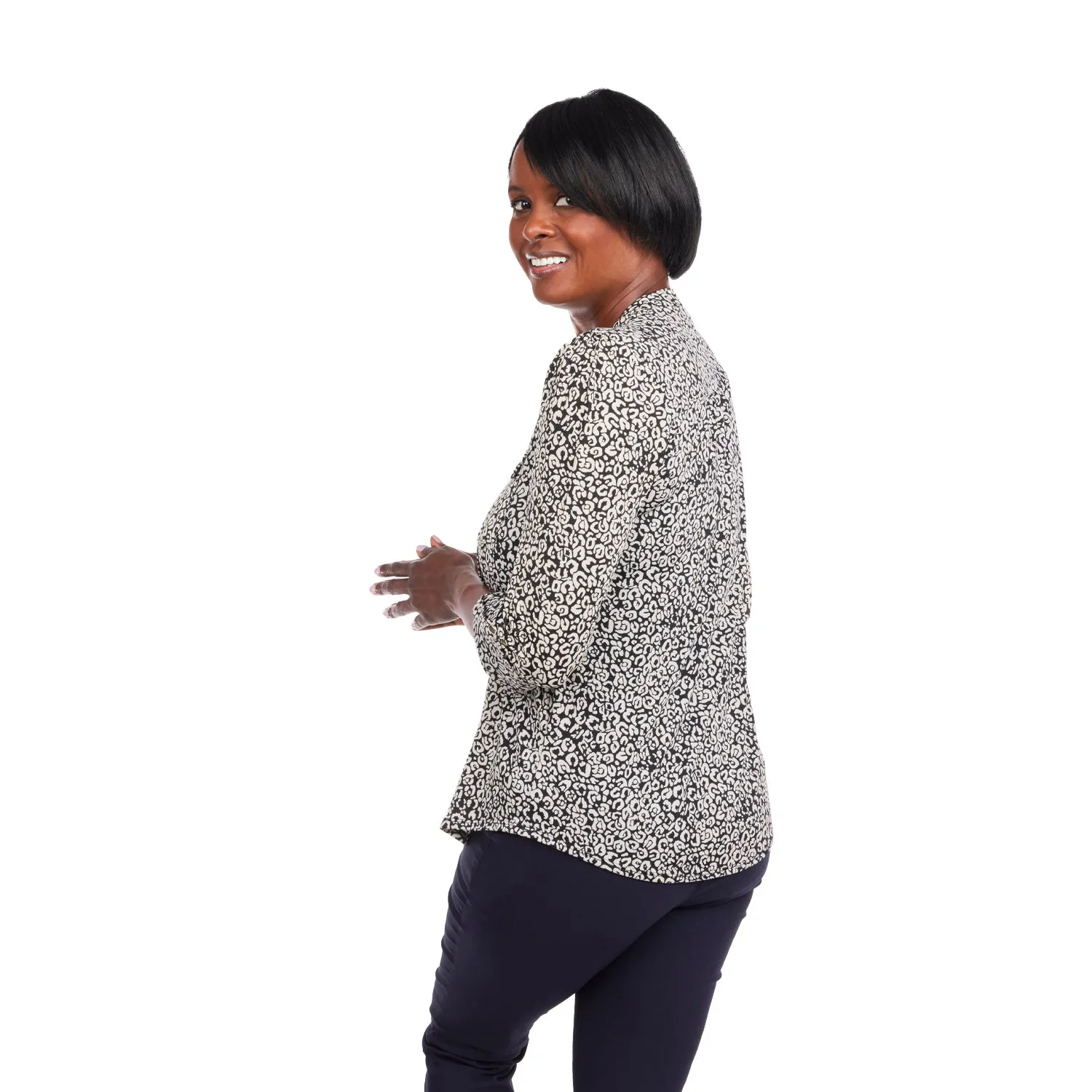 Cocomo Black & White Leopard Dot Print with Pockets