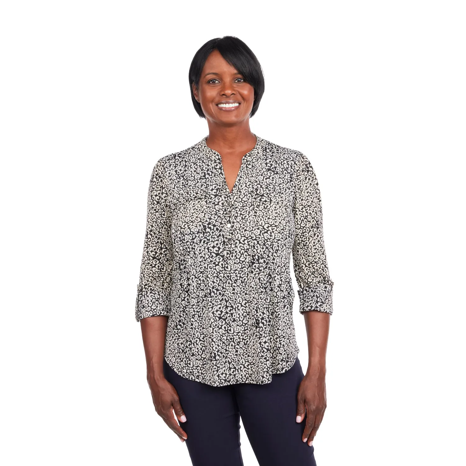 Cocomo Black & White Leopard Dot Print with Pockets