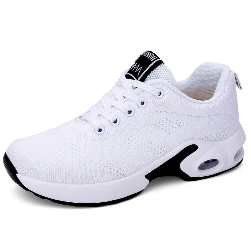 Cool Women's Lace-Up Sneakers / Fashion Round Toe Mesh Shoes