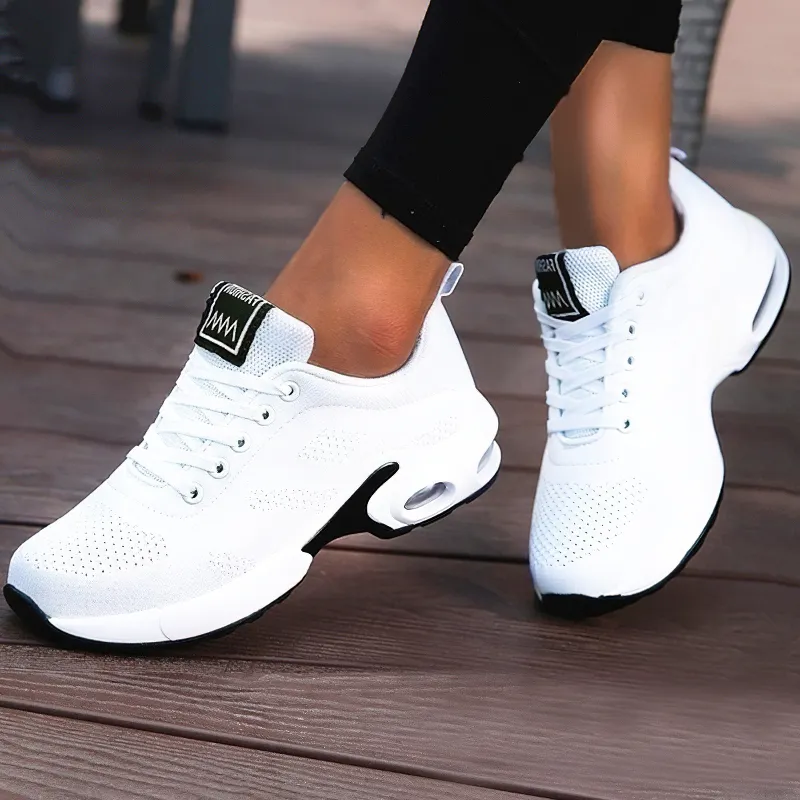 Cool Women's Lace-Up Sneakers / Fashion Round Toe Mesh Shoes