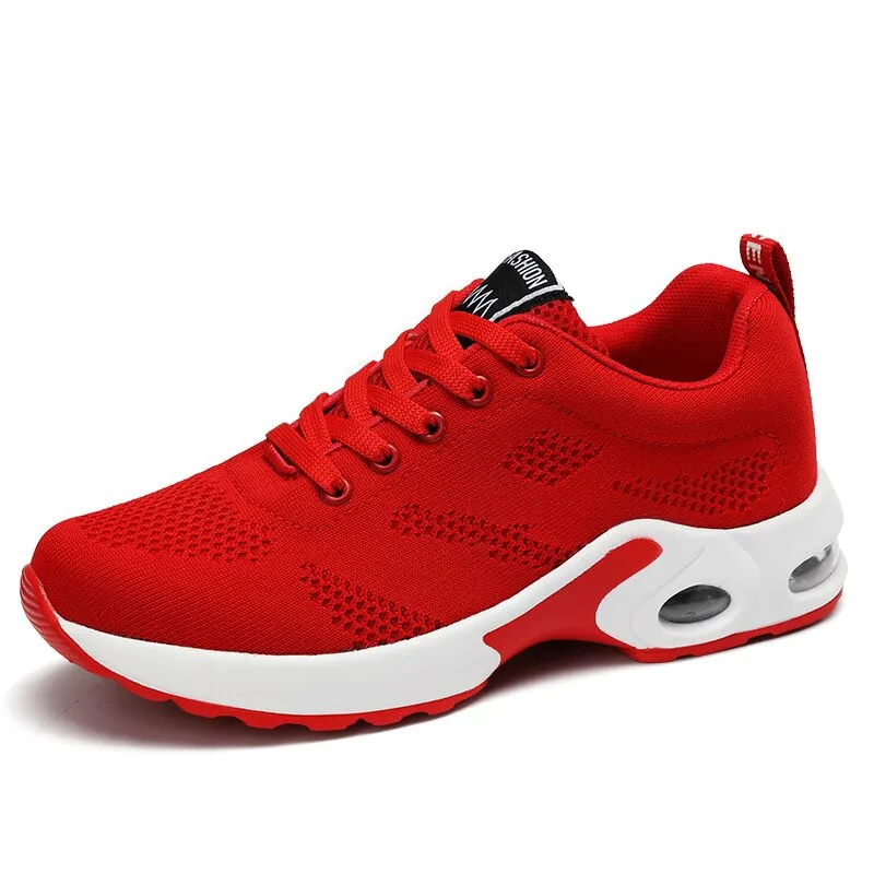 Cool Women's Lace-Up Sneakers / Fashion Round Toe Mesh Shoes