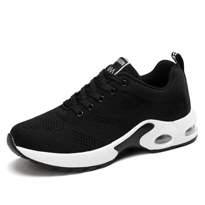 Cool Women's Lace-Up Sneakers / Fashion Round Toe Mesh Shoes