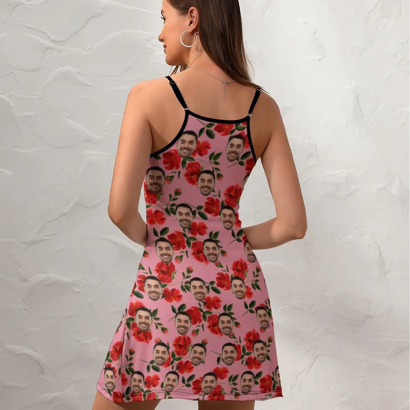 Custom Face Safflower Women's Sling Dress
