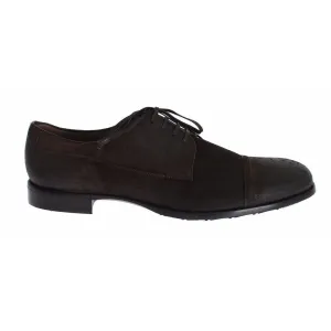 Dolce & Gabbana Brown Deerskin Leather Dress Laceup Shoes