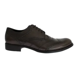 Dolce & Gabbana Brown Leather Wingtip Formal Dress Shoes