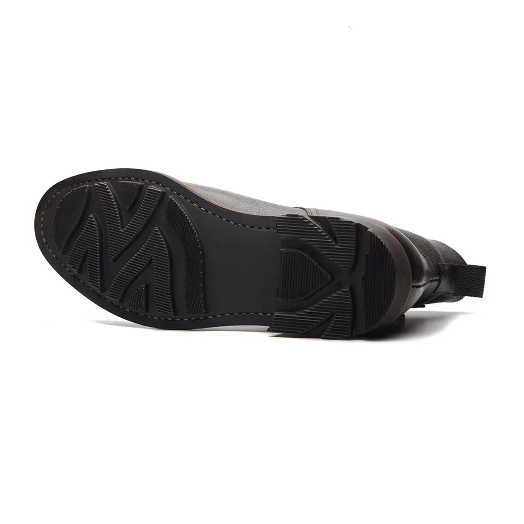 Falcon, Combat Boot - Black Pebble Grain | Hand Welted New Age