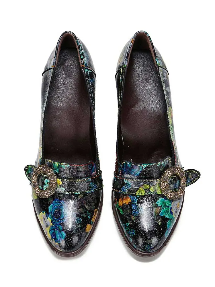 Hand Painted Colorful Elegant Shoes