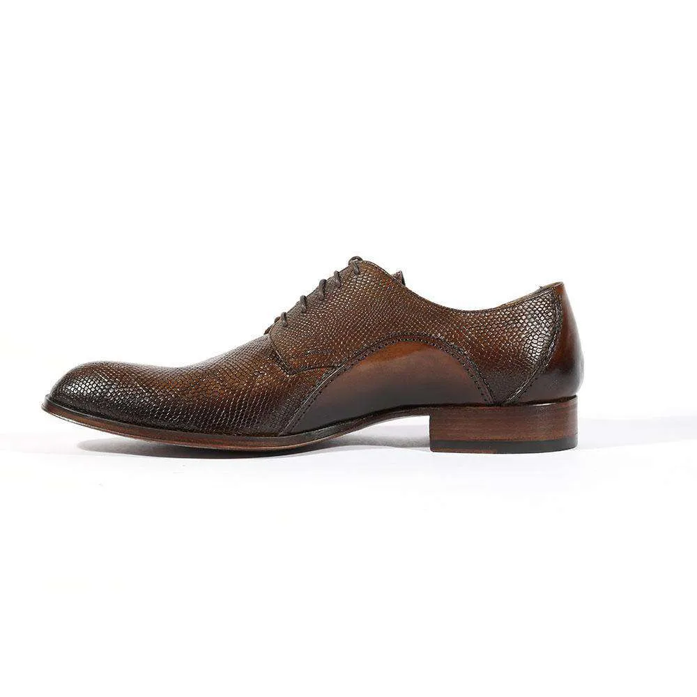 Jo Ghost Men's Italian Designer Shoes Reptilis Sigaro Diver Oxfords(JG5122)