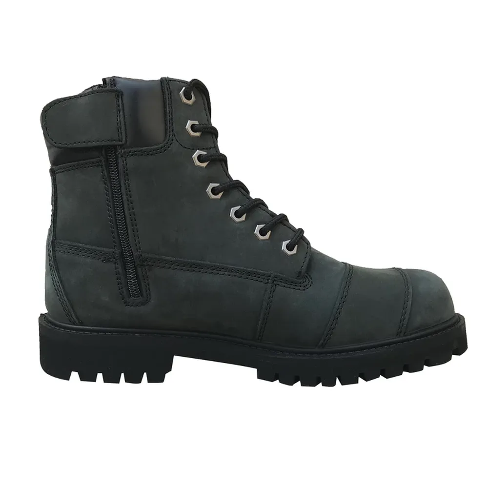 Johnny Reb Rumble Motorcycle Motorbike Boots-Black Cruiser Biker