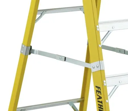 Ladder - Featherlite Series 6500 10′ Extra Heavy Duty Fiberglass Step Ladder, 6510
