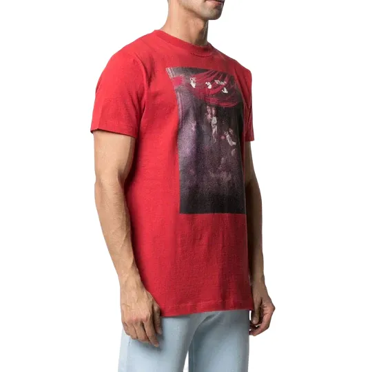 Off-White Caravaggio-Print Arrow Red T-Shirt