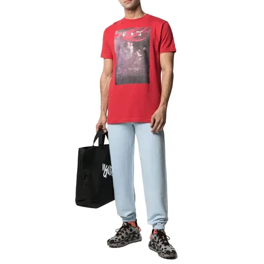 Off-White Caravaggio-Print Arrow Red T-Shirt
