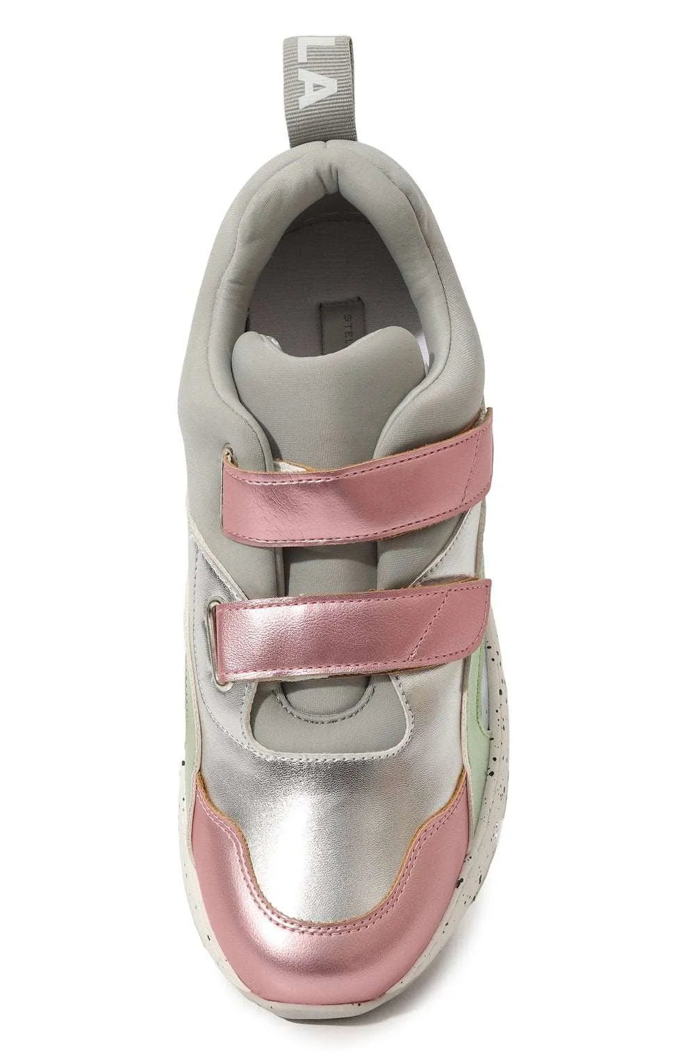 Pink Metallic Velcro Trainers