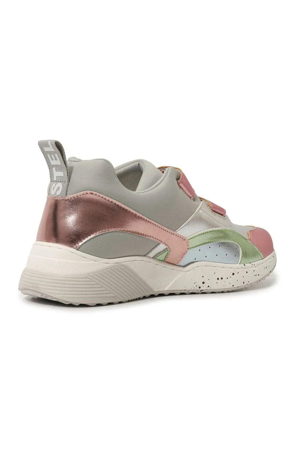 Pink Metallic Velcro Trainers