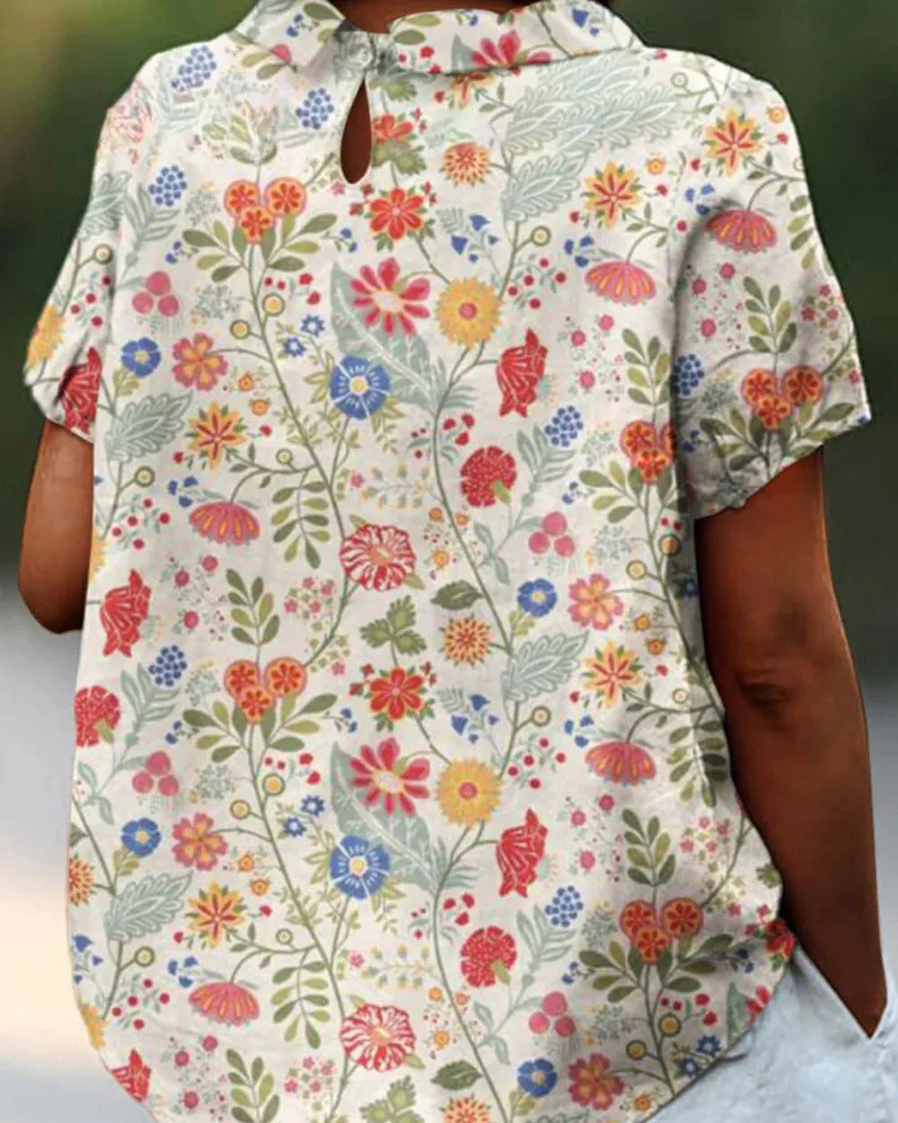 Selene | Handcrafted Floral Blouse