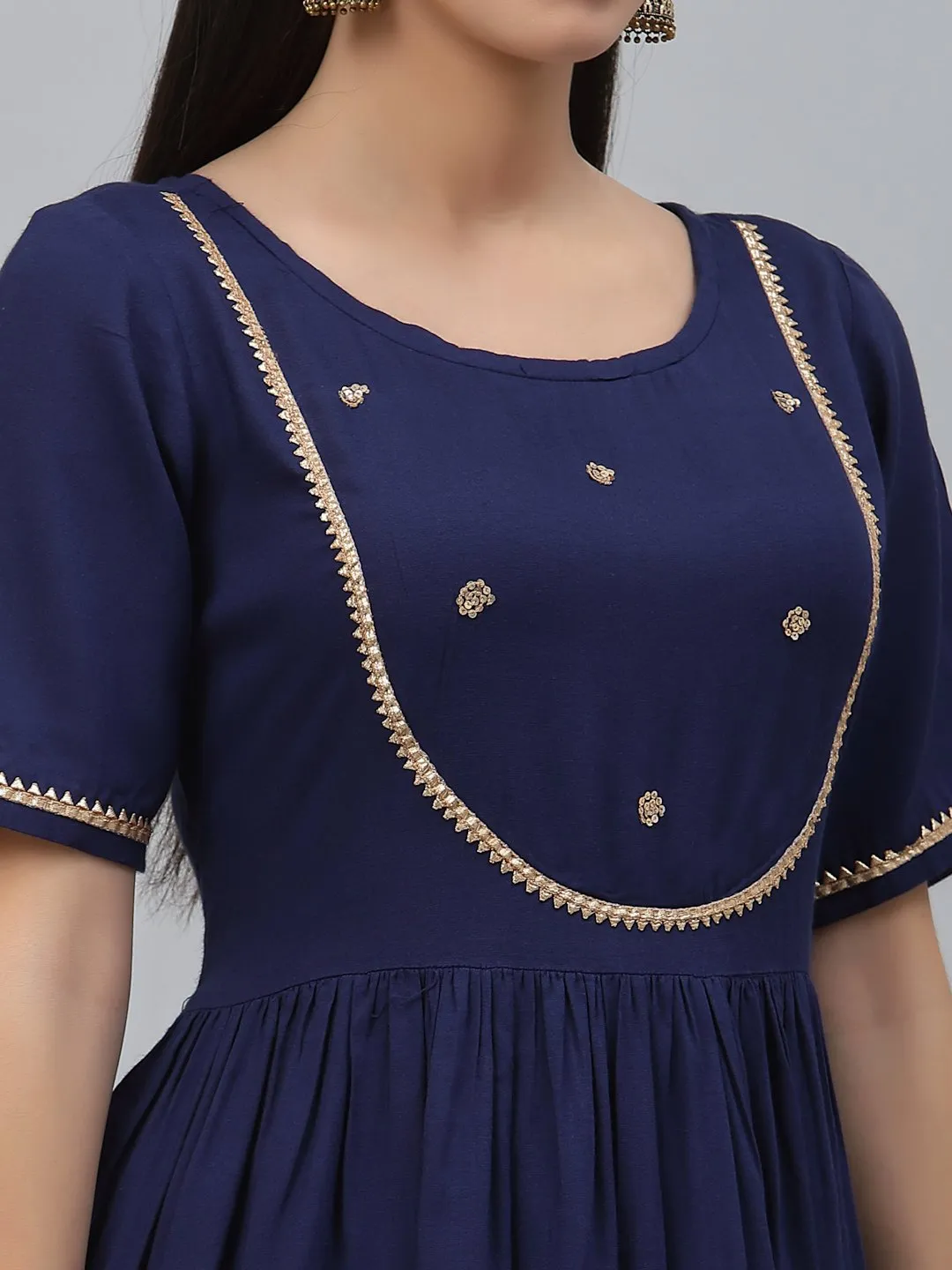 Viscose Sequin Embroidered Short Kurti Sharara Set