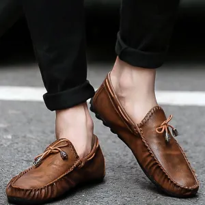 West Louis Premium Flat Leather Loafer Mocassin